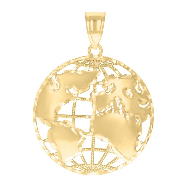 JFL Diamonds & Timepieces 10K Gelbgold Charm Weltkarte Globus AnhäNger-image