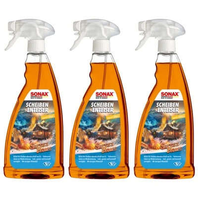 3x SONAX Scheibenenteiser Sweet Home Special Edition 1 L Liter Frostschutz Spray - Bild 1 von 3