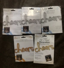 Lot 5 Anagram Phrase Cheers Party Balloon, 40" Gold Silver