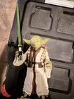 Vtg. 2013 Hasbro 7” Yoda Action Figure, Empire Strikes Back, Snake, Light Saber