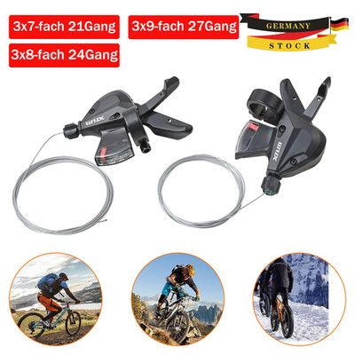 2x Fahrrad Schalthebel Altus MTB für Shimano 3x7/8/9fach 21/24/27 Gang Schaltung