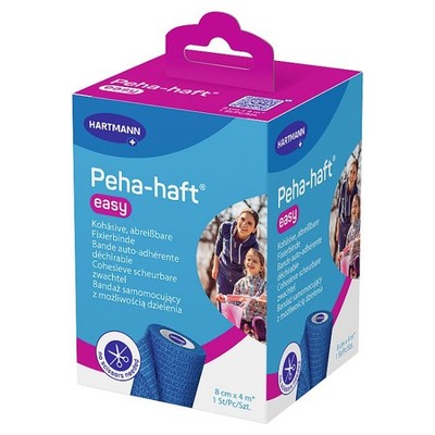 Peha-haft easy bandage 8 cm x 4 m blue, 1 pc.