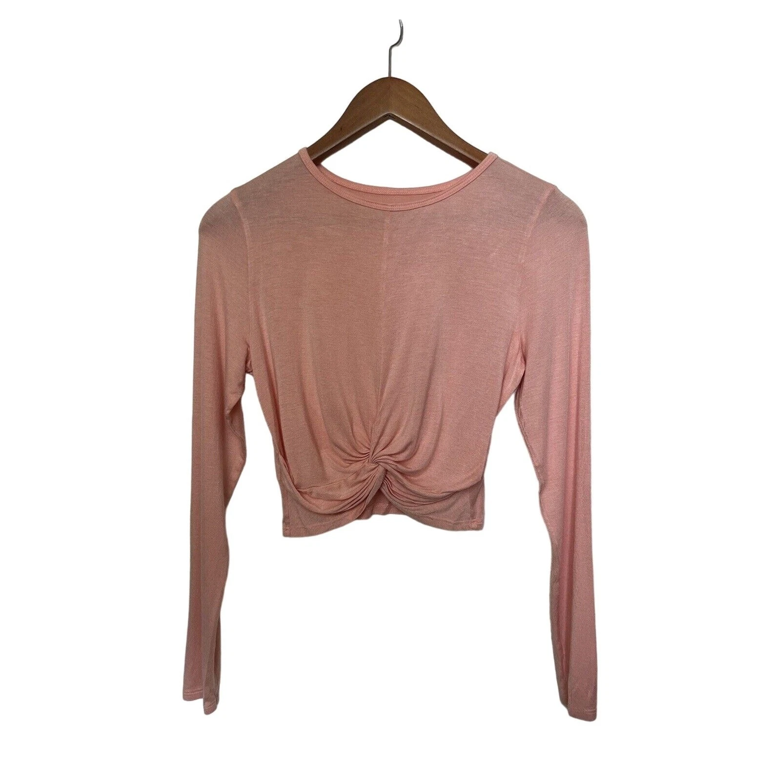 beyond-yoga twist front micromodal crop king sleeve shirt