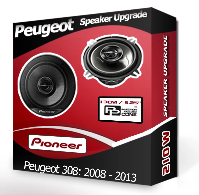 Ensemble De Haut-Parleurs De Porte Arrière Peugeot 308 Pioneer 5.25" 13Cm 250W - Photo 1/1