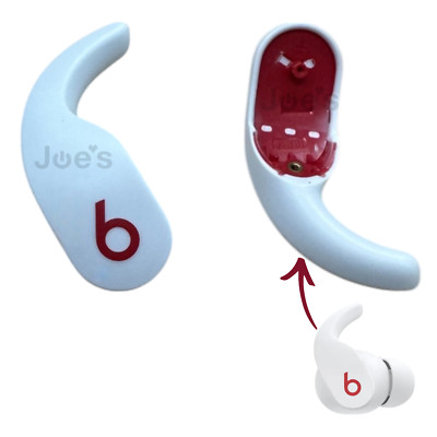 Genuine OEM Beats Fit Pro Wingtips Replacements Ear Hook Rubber RIGHT White Red