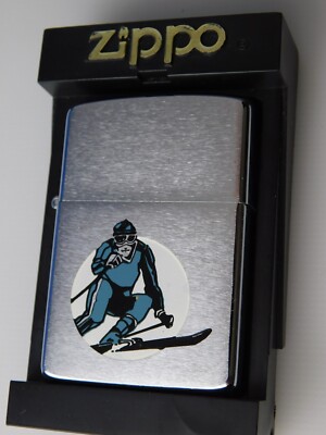 OLD MOUNTAIN VINTAGE NORAs FLAME ￼￼1000 ZIPPO LIGHTER NIAGARA FALLS CANADA SKI SKIING VINTAGE
