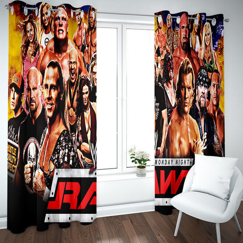 Boys3D WWE Wrestling Curtains Bedroom Blackout Curtains Thermal Ring