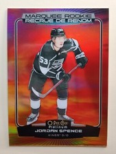 2022-23 OPC PLATINUM HOCKEY JORDAN SPENCE MARQUEE ROOKIE SUNSET #234 WJ