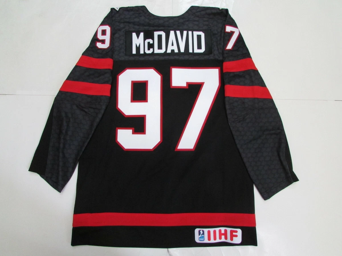 CONNOR McDAVID TEAM CANADA BLACK NIKE HOCKEY JERSEY