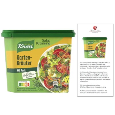 Knorr Salad Dressing GARDEN Herb 192g TUB Salat Krnung, German Import UK  Stock | eBay