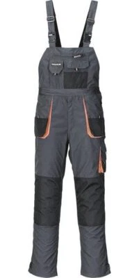 Terratrend Job Latzhose grau/schwarz/orange 3229-6310