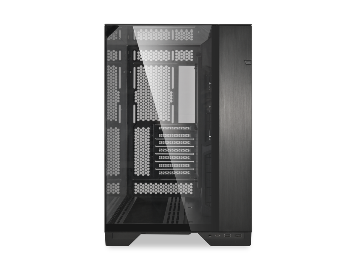 LIAN LI O11 Vision Black Aluminum/Steel/Tempered Glass ATX Mid