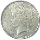 1922 D $1 Peace Silver One Dollar US Denver AU