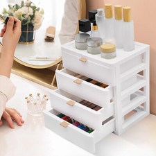 Modern Desktop Storage Box Drawer Organizer Desk Organizer with Drawer White NEW