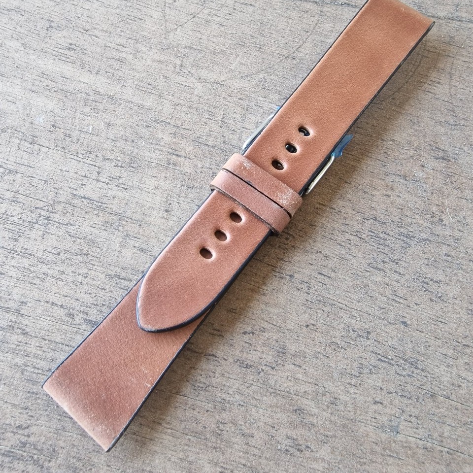 Handmade Horween Shell Cordovan watch strap band 18mm & 20mm & 22mm eBay
