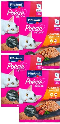 (  11,74/kg)Vitakraft Poesie Delice Gelee Country Selection Huhn Rind 24x 85 g