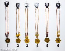 Hippie Boho Wooden Bead Necklace Assorted Style Hip Groovy Retro Look Necklace