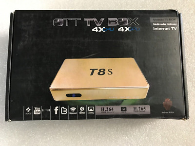 OTT TV BOX T8S 4X CPU/4X GPU Android - Open Box New