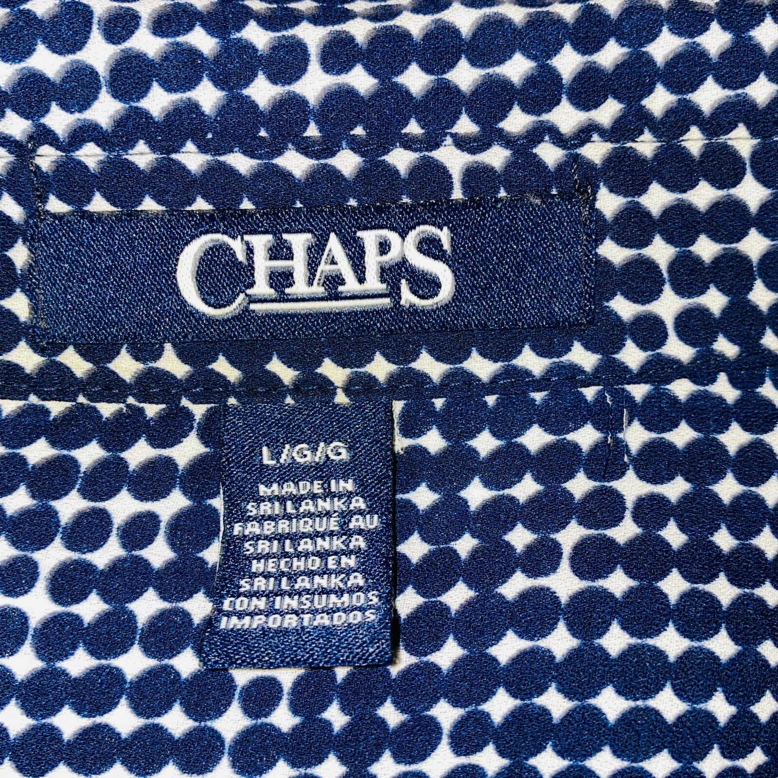 Chaps Top Womens Allover Tiny Unique Geometric Ci… - image 7