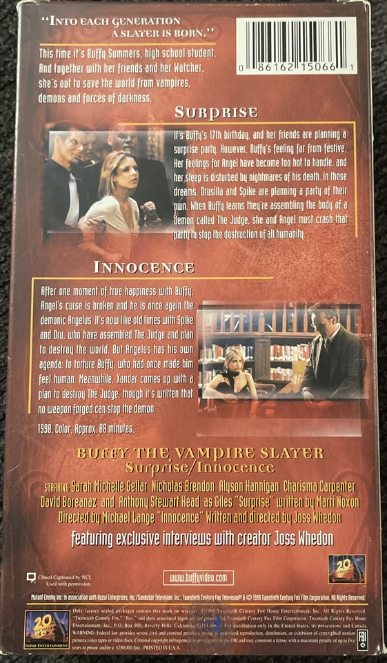Buffy The Vampire Slayer: The Buffy & Angel Chronicles Volume 1 VHS - Image 3 of 3