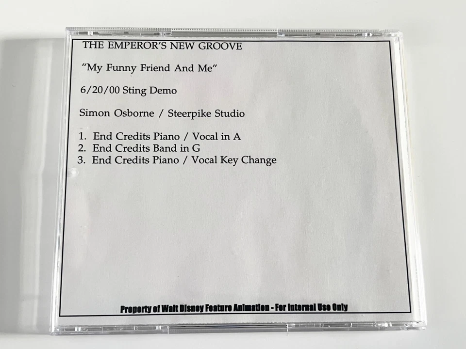 Sting My Funny Friend And Me RARE Promo Acetate CD 6/20/00 Demo UNRELEASED vers - Image 2 of 3