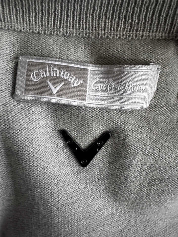 Chaleco de golf CALLAWAY mezcla de lana merino cremallera completa talla L gris sin mangas Foto 4 de 4