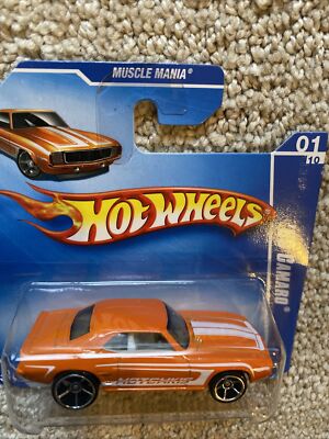 2009 Hot Wheels #77 Muscle Mania '69 Chevy CAMARO Orange HOTCHKIS