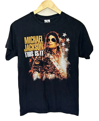 Michael Jackson Shirt Black Short Sleeve Crew Concert Music Delta