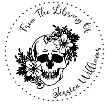 Custom Hand Held From The Library of Skull Embosser-Custom Name Pink Embosser