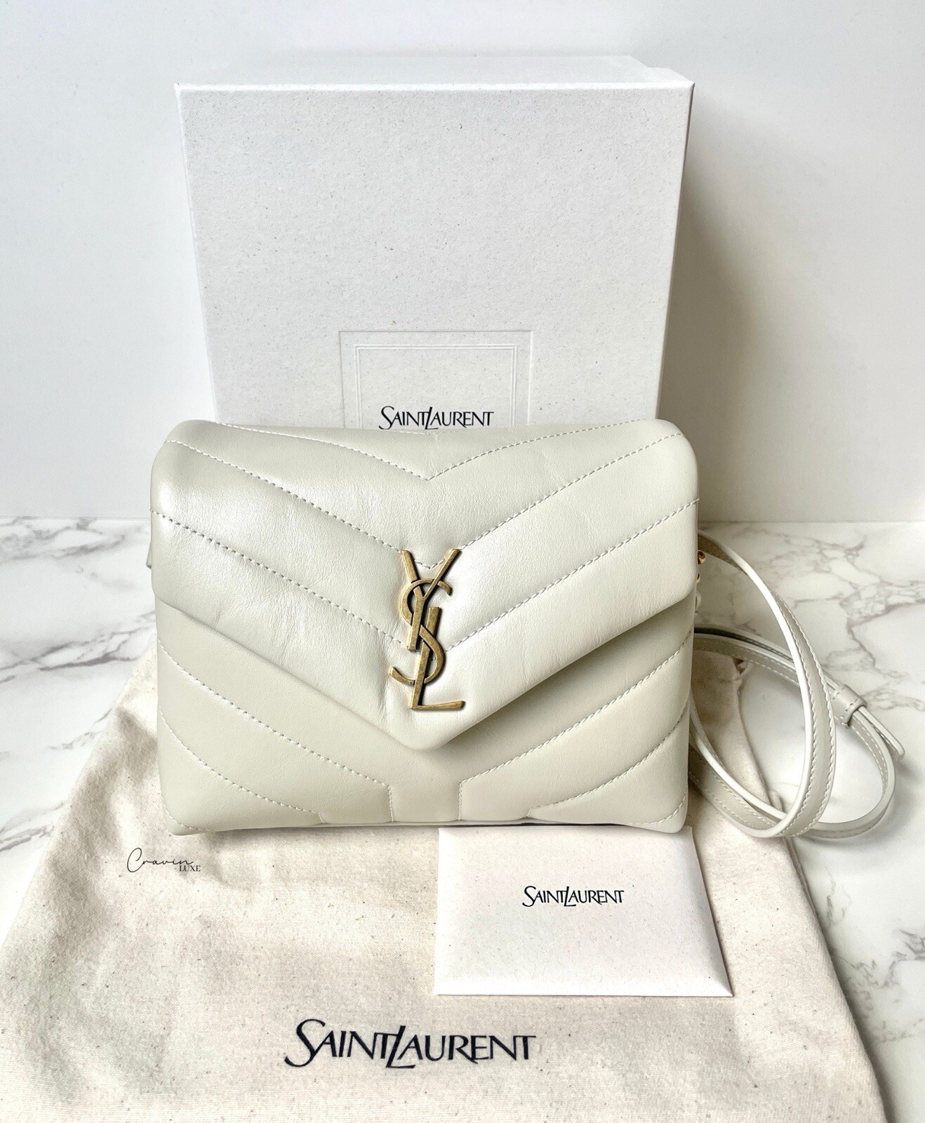 Nuova borsa a tracolla Saint Laurent YSL giocattolo LouLou in pelle mini