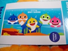 BABY SHARK BEACH TOWEL 100 COTTON 28in x 58in PINK FONG BODY WRAP