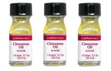Lorann Cinnamon Flavor oil 1 dram .125 fl oz X 3 Packs