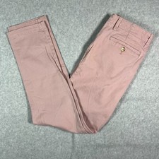 Urban Outfitters Pants Skinny Fit Chinos Khaki Mens 30x30 Pink Coral Pockets Zip