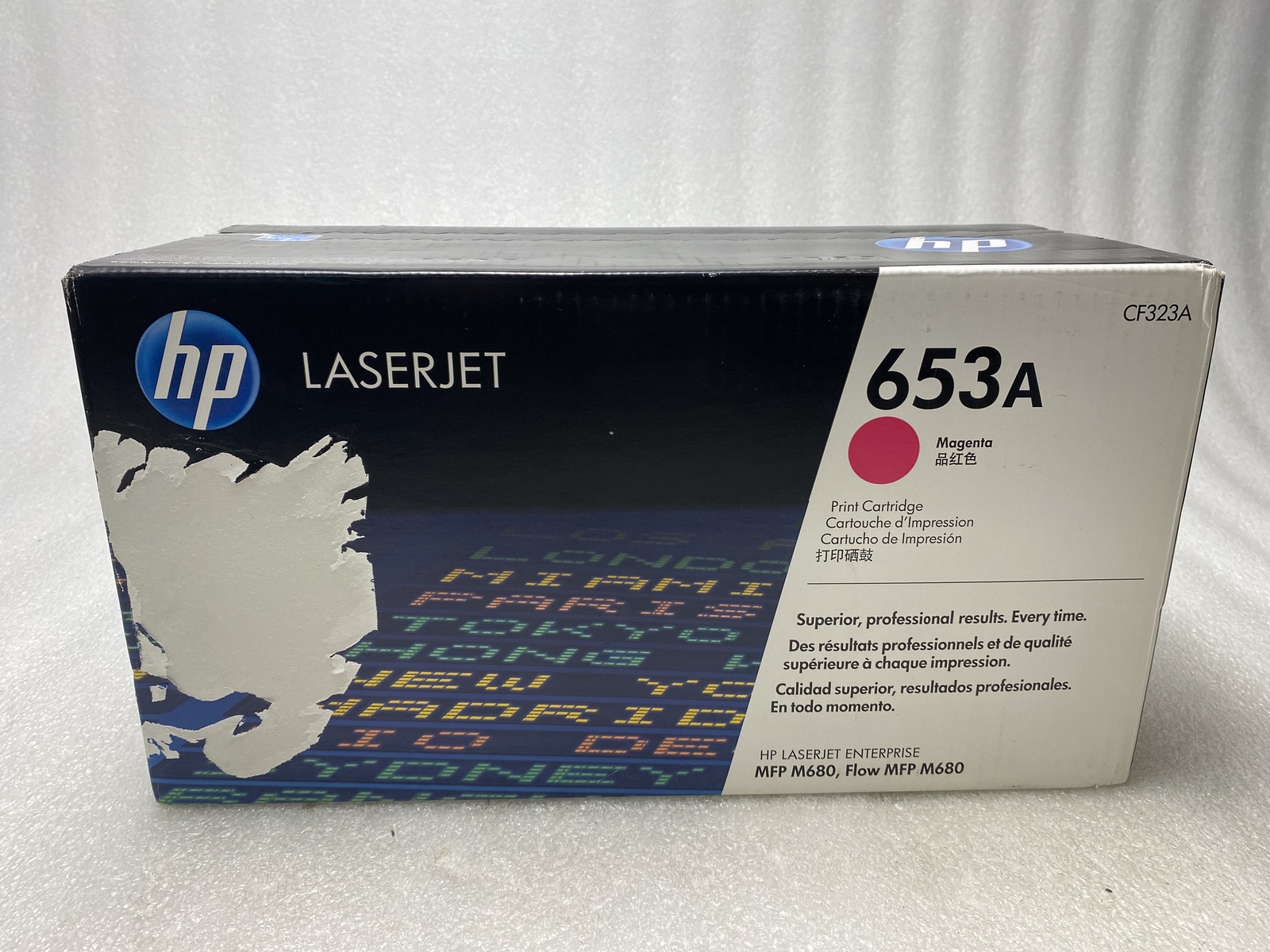 Genuine OEM FACTORY SEALED HP 653A Magenta Toner Cartridge CF323A for ...