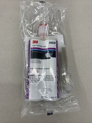 3M 04247 Super Fast Plastic Repair Clear, 200 mL Dual Cartridge 4247
