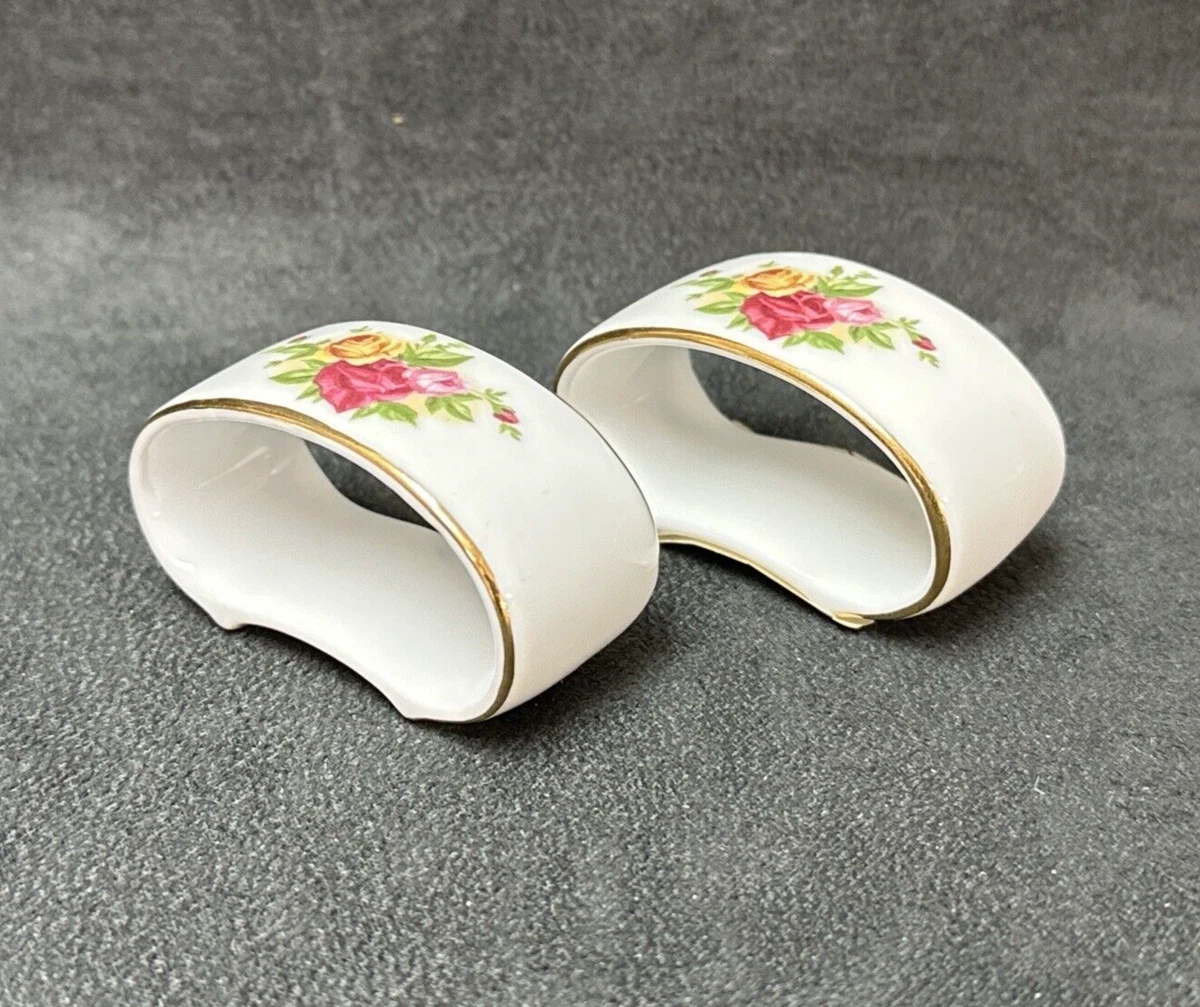 Two 2 Royal Albert OLD COUNTRY ROSES Napkin Rings
