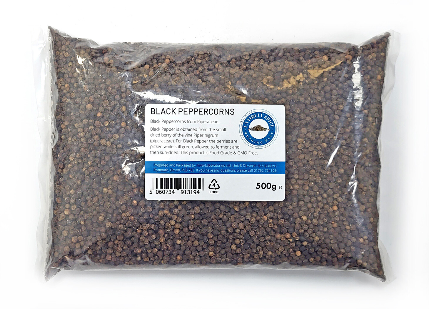 Black Peppercorns 500g - Selected for the Best Quality - Premium Food Grade