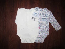 NWT JoJo Maman Bebe Bodysuits (set of 2) Long Sleeve Baby Girls 3-6M