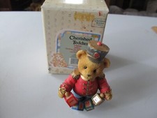 1996 Cherished Teddies Jeffrey Striking Up Another Year Bear Figurine 176044