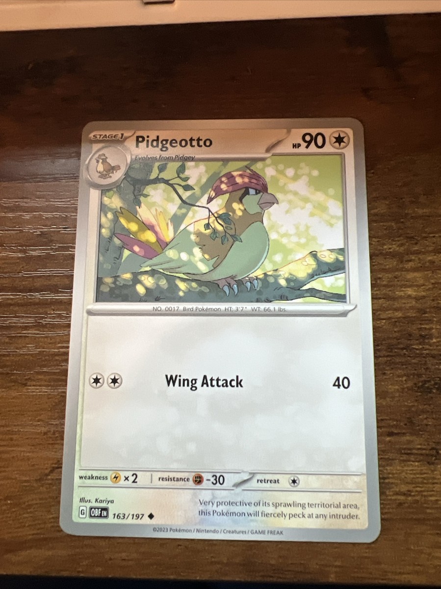 POKEMON Trading Card Stage 1 Pidgeotto HP90 163/197 2023 | eBay
