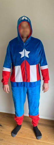 Marvel Capitán América De Una Sola Pieza Pelele Pijama Primark Fancy Dress  Superhéroe Nuevo | eBay