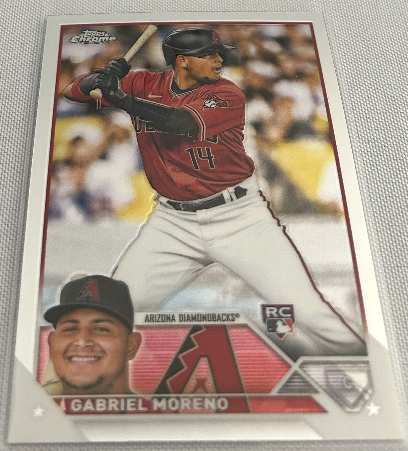 2023 Topps Chrome Baseball Gabriel Moreno Arizona Diamondbacks Rookie card #189