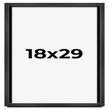 Custompictureframes.Com 18X29 Frame Black Charcoal Grey Wood Textured Picture