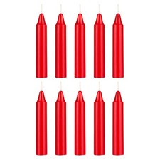 10 pcs Unscented Red Exquisite Mini Taper Spe...
