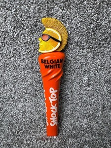 Shock Top Belgian White Beer Tap Handle Tall Mohawk Guy Cool Car Shifter Nob