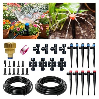 Brass Connector Drip Irrigation System, Quick-Connect Garden Watering System ...