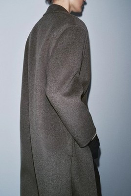 ZARA ZW LIMITED EDITION WOOL BLEND COAT TAUPE GREY NEW FW25/26 REF
