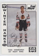 1989-90 Fred Meyer Portland Winter Hawks Todd Kinniburgh #27 11pj