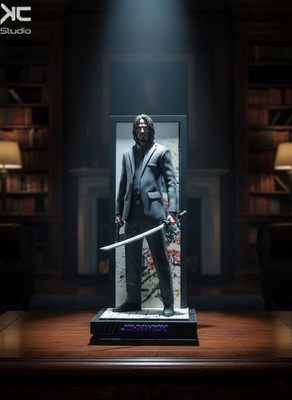 John Wick   3D Resin Druck Figur Modell | Unbemalt & mehrteilig zum Bemalen