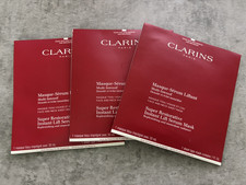 Clarins Super Restorative Instant Lift Serum Face Neck Mask 1 Sheet Lot of 3
